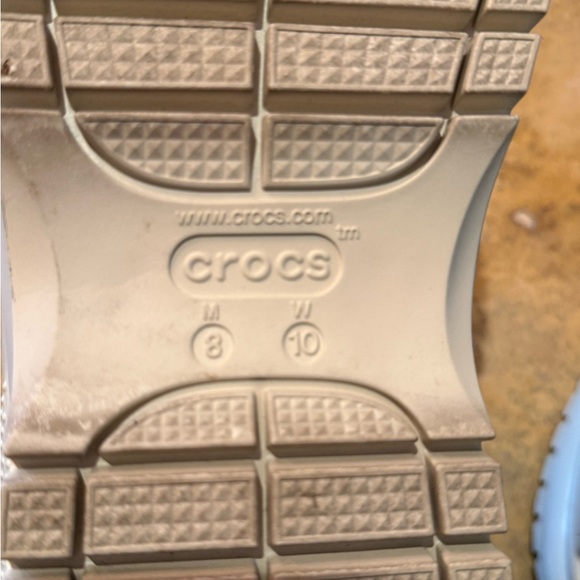 CROCS Cream Double-Strap Platform Sandals - Picture 5 of 5